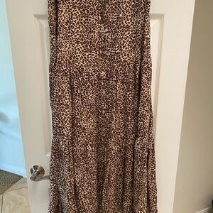 Leopard Print Maxi Skirt